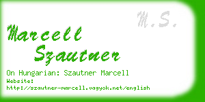 marcell szautner business card